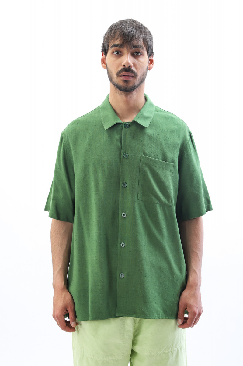 Camp collar shirt Evergreen