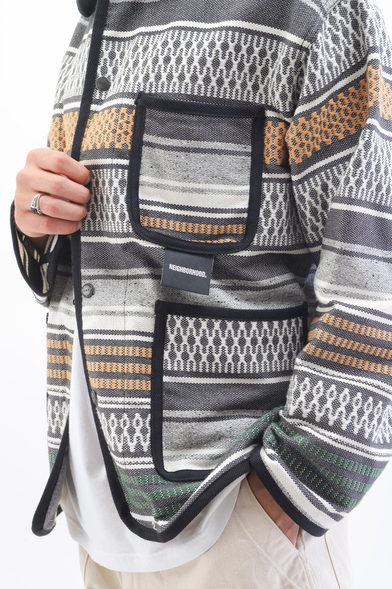 Mexican blanket jacket Gray