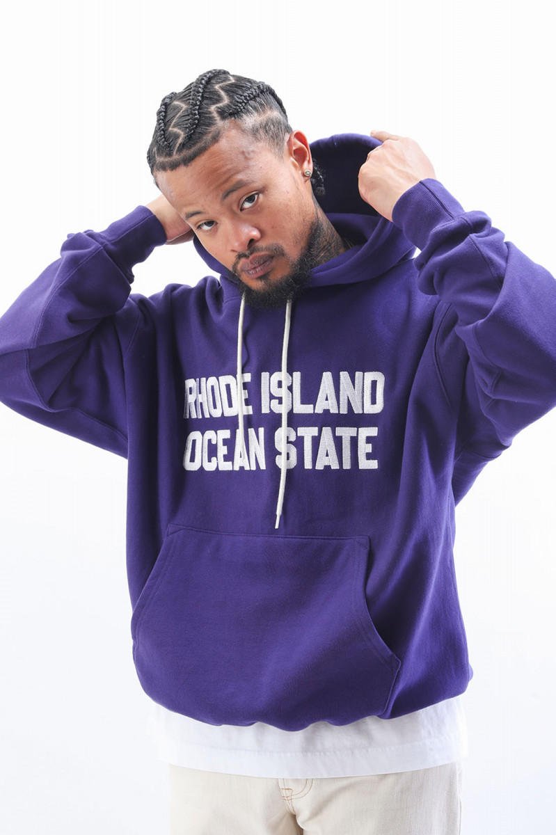 Rhode island hooded sweater Purple/white