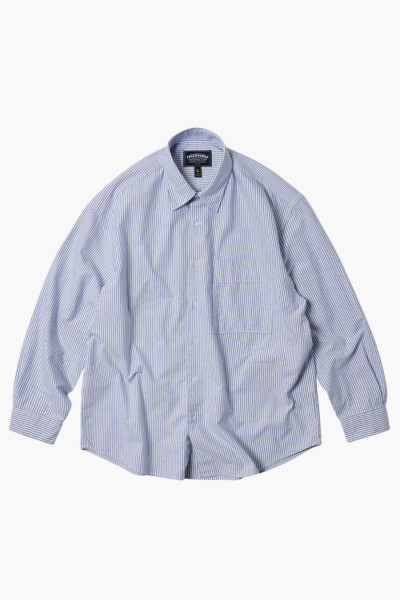 Frizmworks Stripe cotton relaxed shirt Blue - GRADUATE STORE