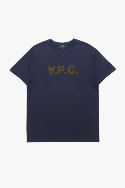 A.p.c. T-shirt vpc bicolore h Dark navy/vert - GRADUATE STORE