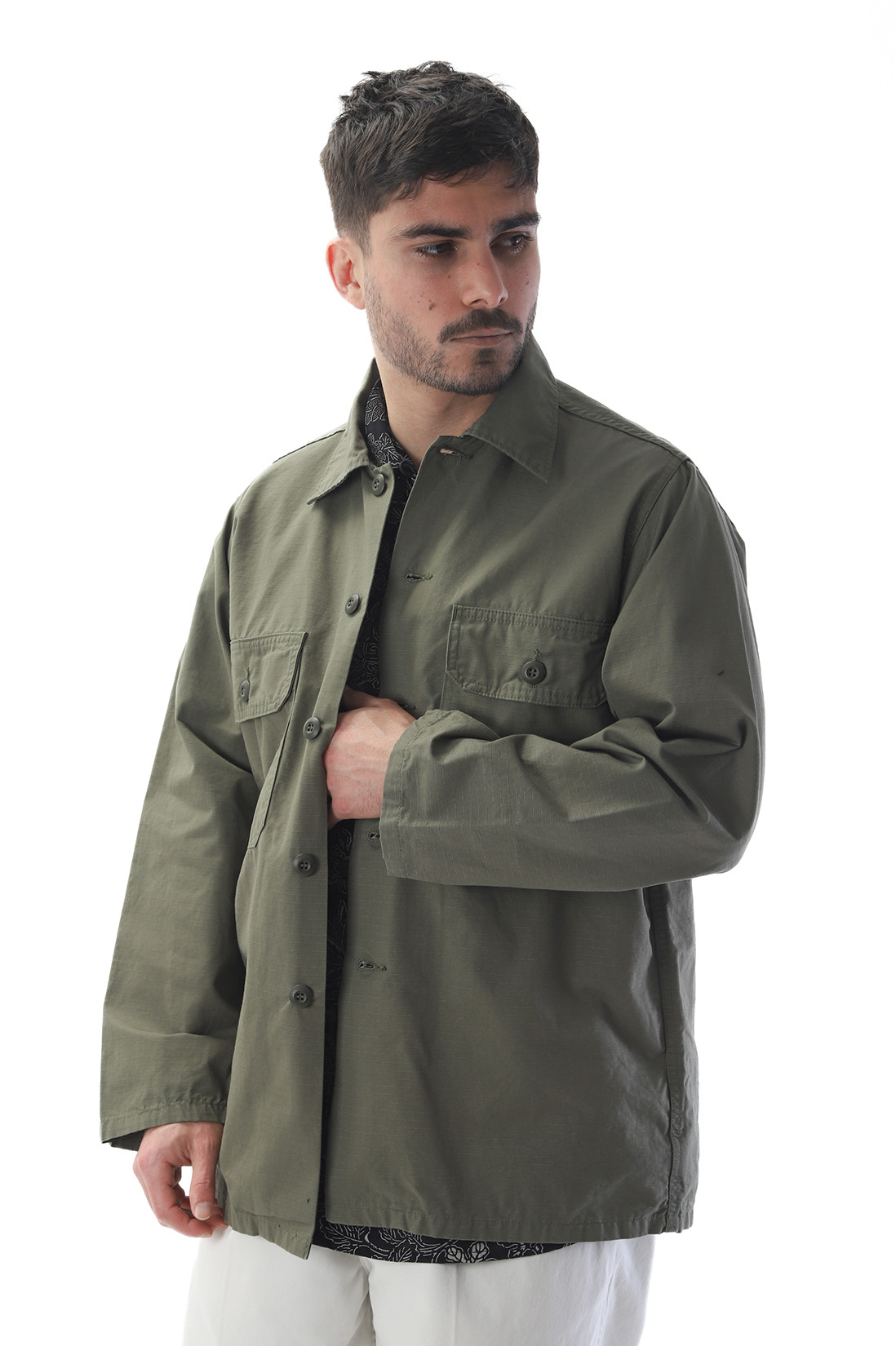 Orslow Trooper fatigue shirt Army green - GRADUATE STORE | EN