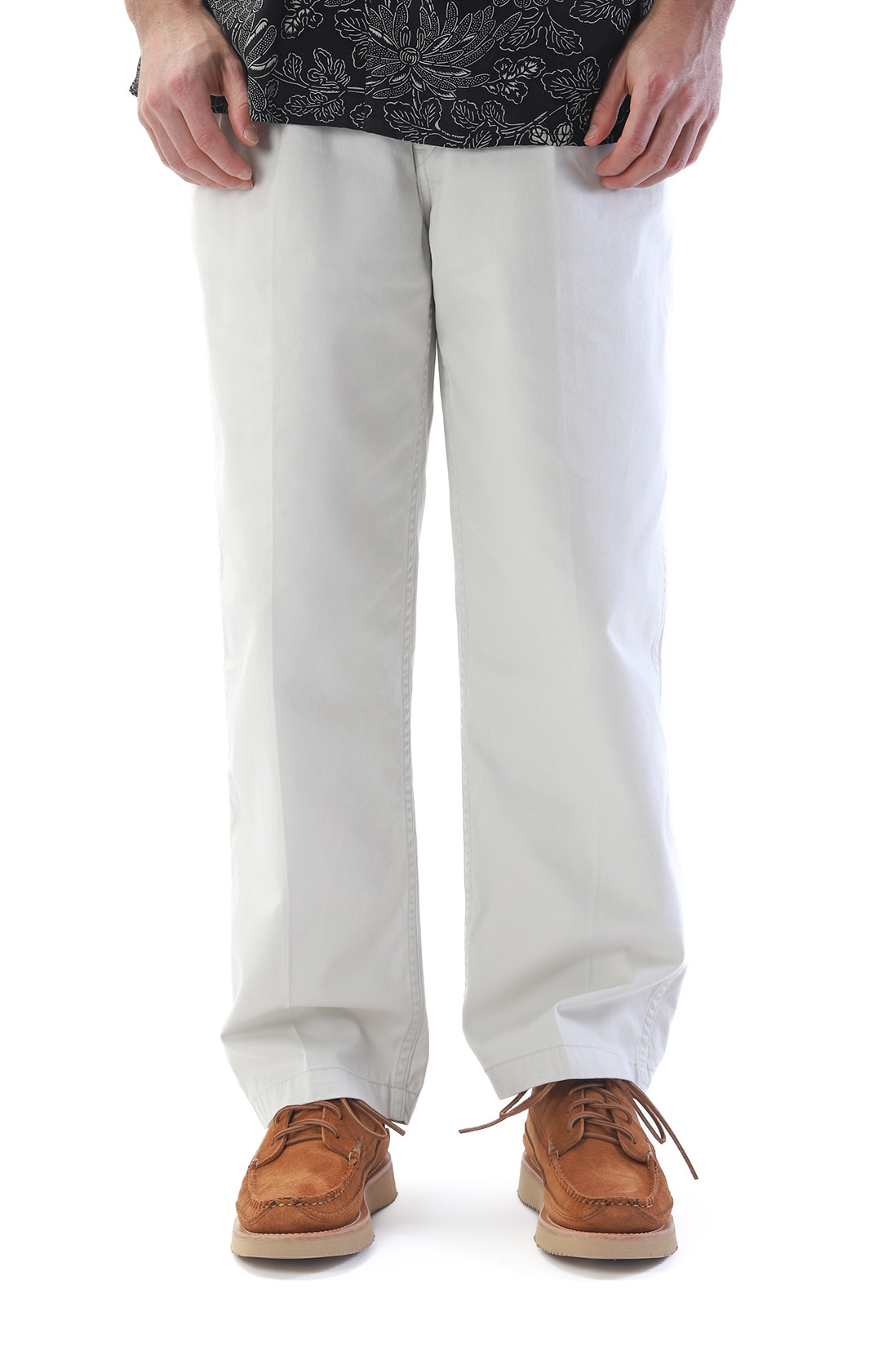かわいい～！」 ガウチョパンツ Cotton/Linen denim 2-tuck wide pants 