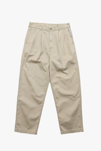 Orslow Two tuck wide trousers Khaki - GRADUATE STORE