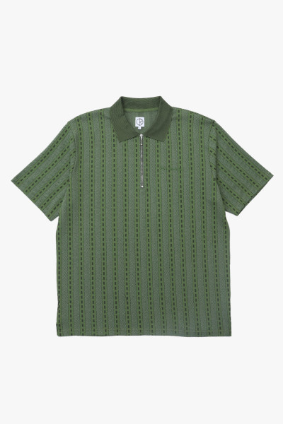 Road zip polo shirt Dark green