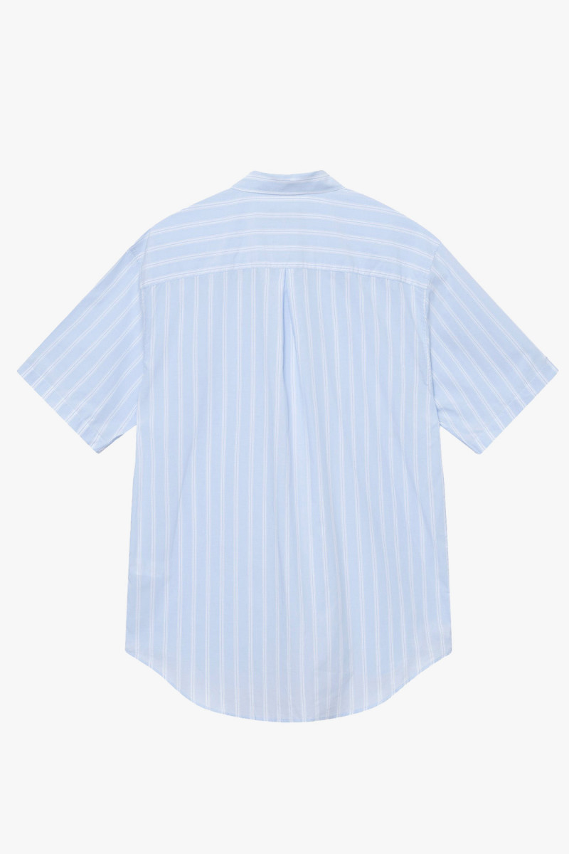 Boxy stripe ss shirt Lt. blue stripe