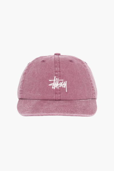 Stussy Washed stock low pro cap Burgundy - GRADUATE STORE