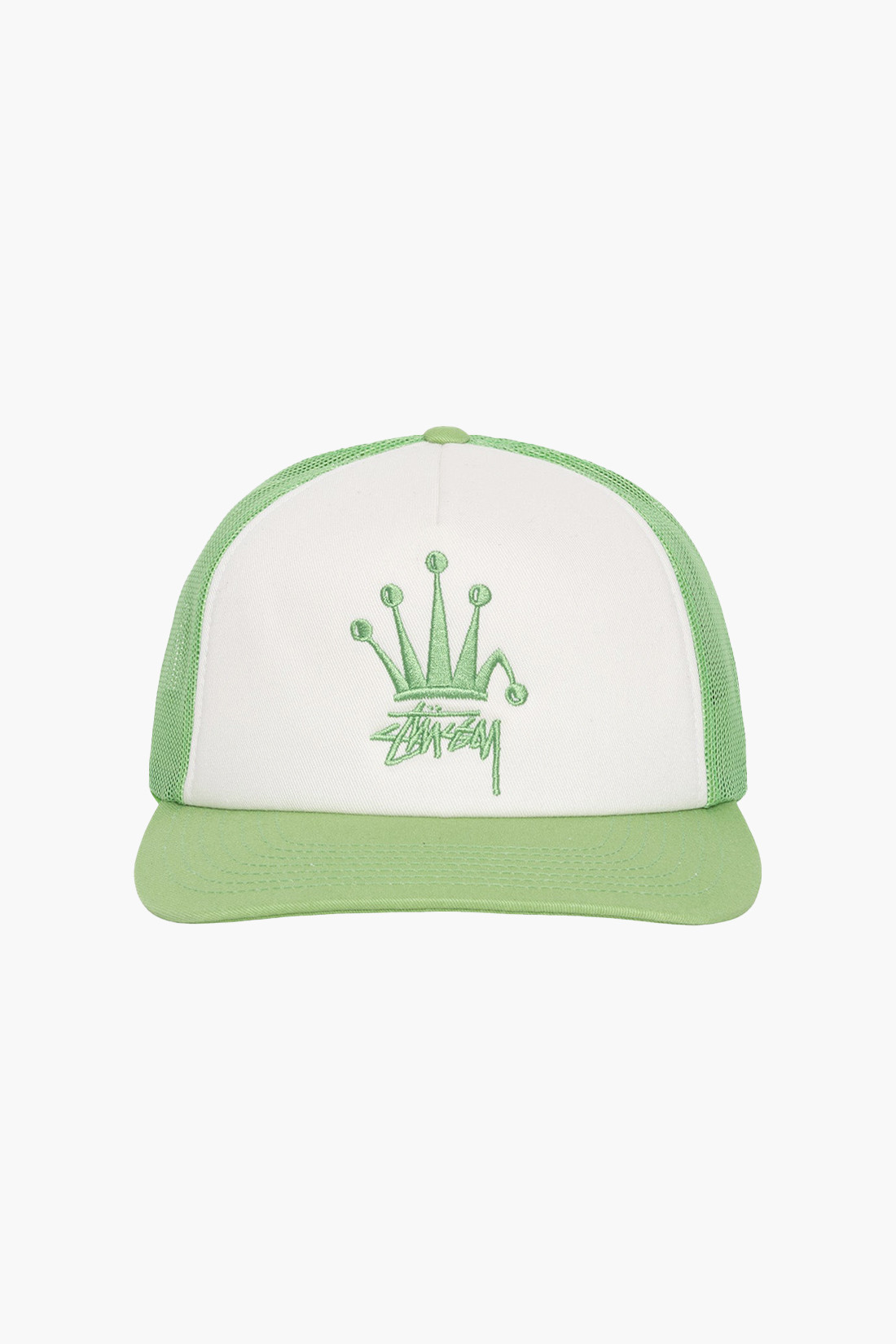 STUSSY CROWN STOCK TRUCKER CAP 緑 新品 キャップ - キャップ