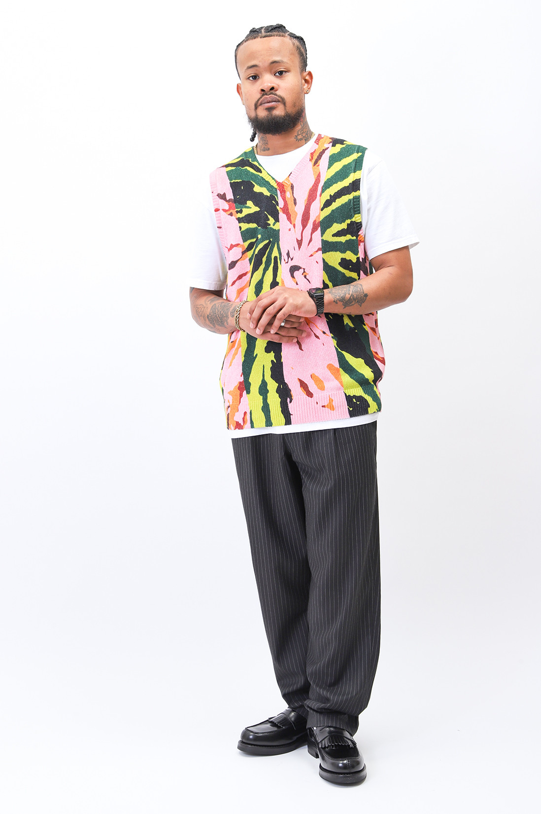 激安価額 Stussy STRIPED VOLUME PLEATED TROUSER 30 - メンズ