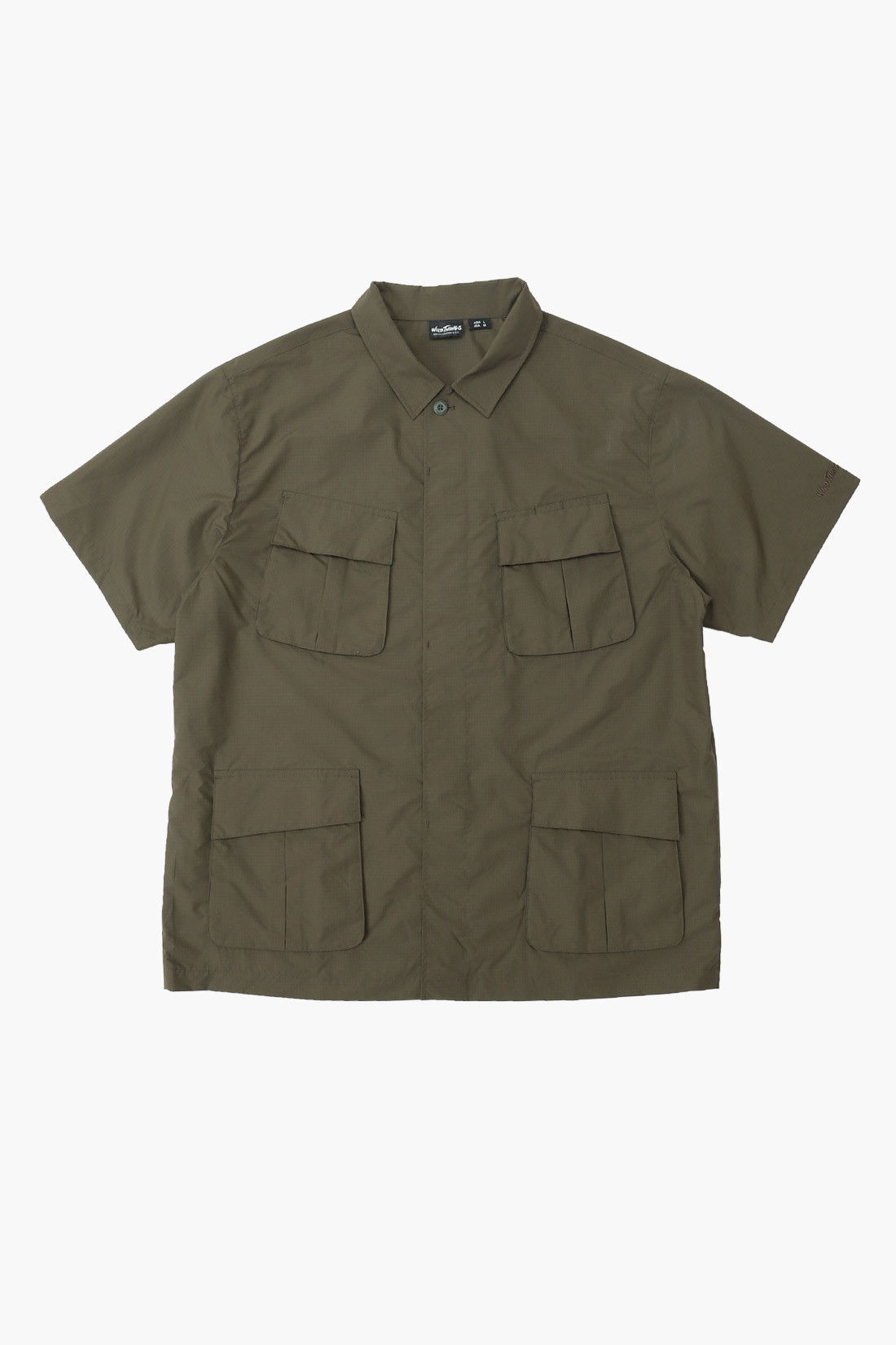 Wild things Half sleeve camp shirt Olive - GRADUATE STORE | EN