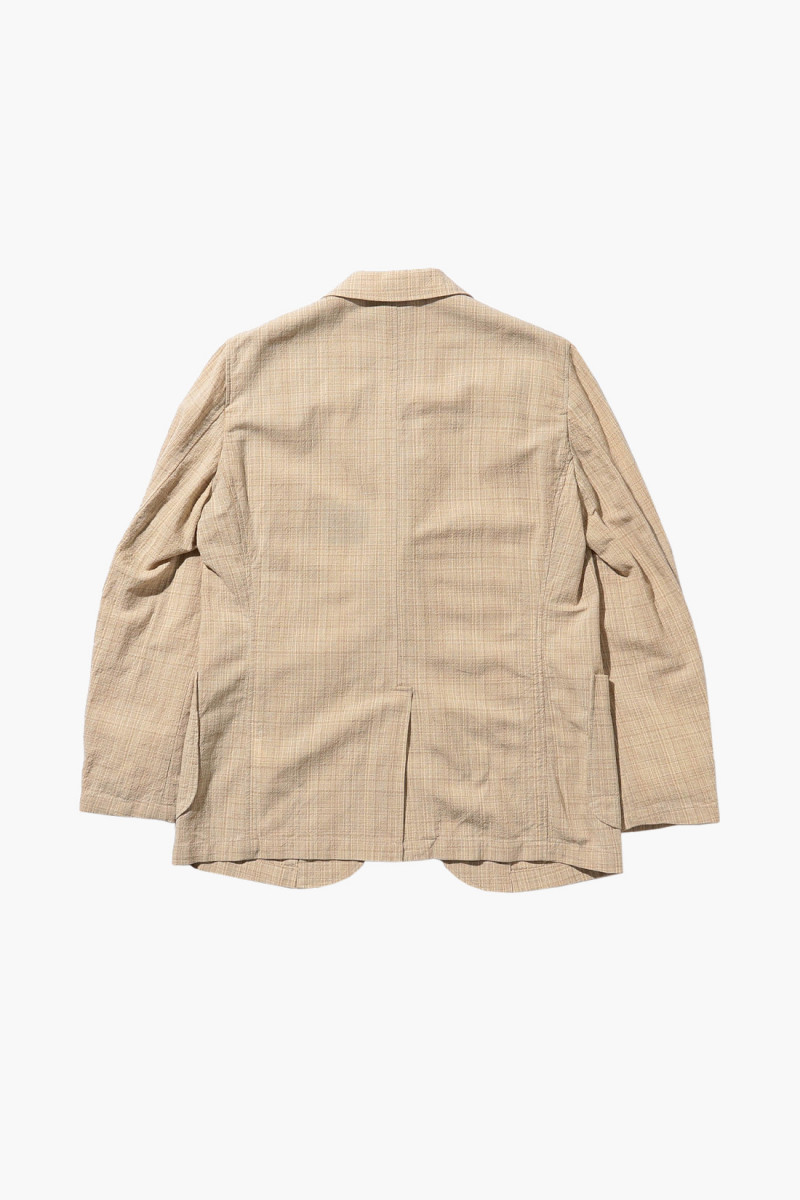 3b comfort jacket linen check Natural