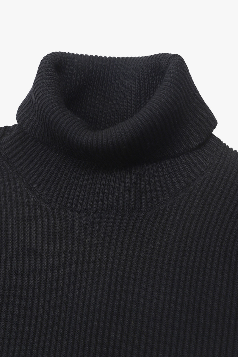 552c2 roll neck knit v0029 Nero