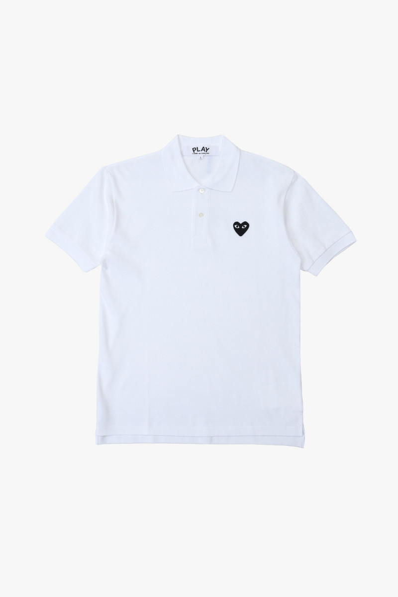 Play polo shirt black heart White