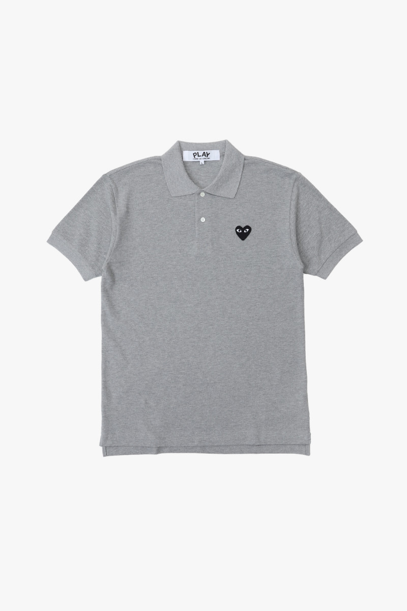 Play polo shirt black heart Grey
