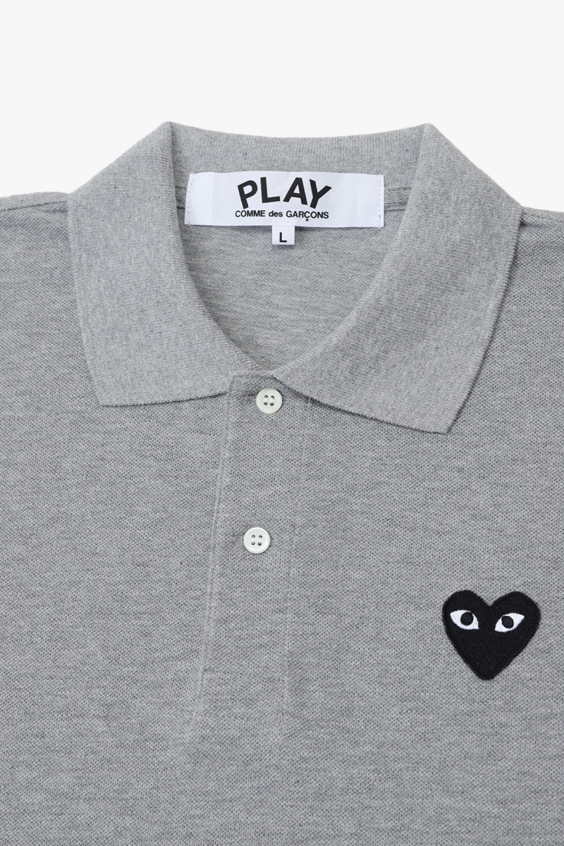 Play polo shirt black heart Grey