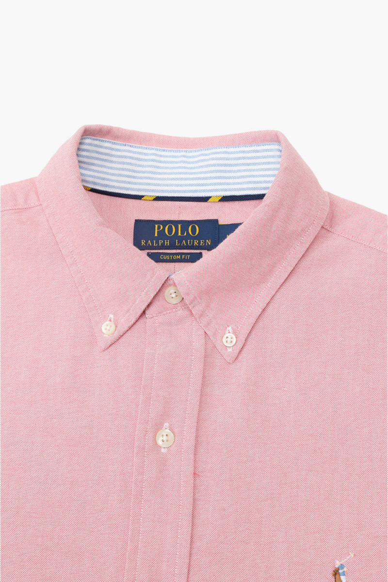 Custom fit oxford shirt Red