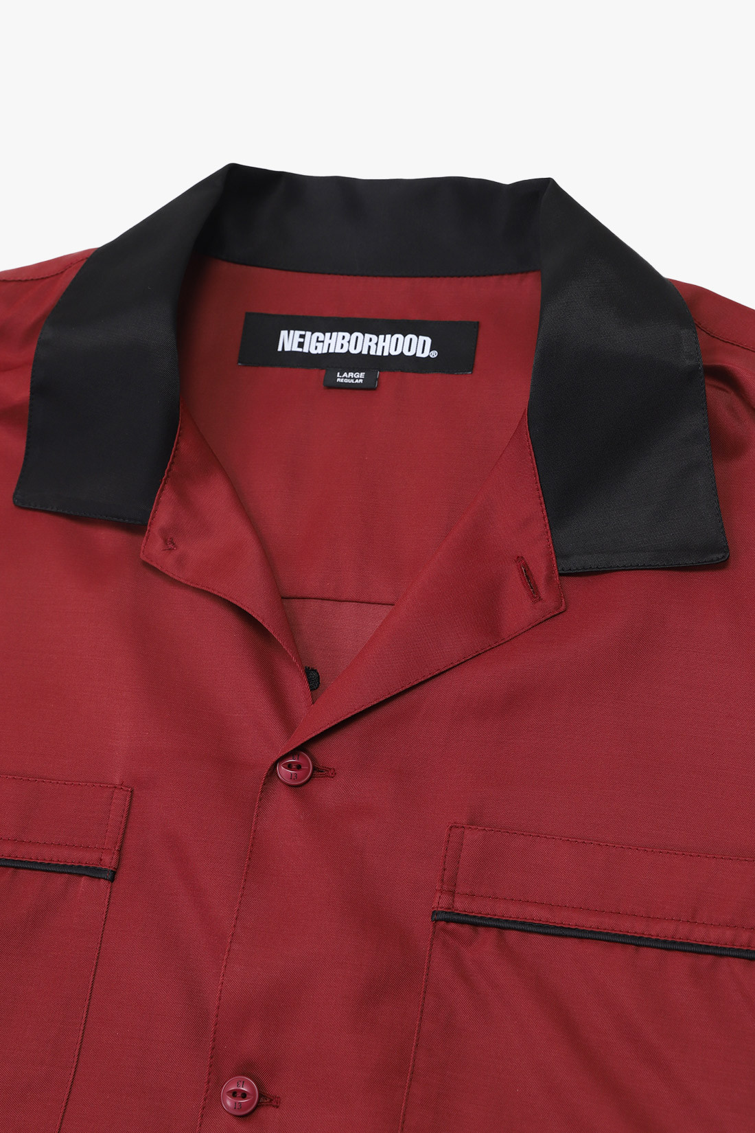 Neighborhood Bowling shirt ss Burgundy - GRADUATE STORE