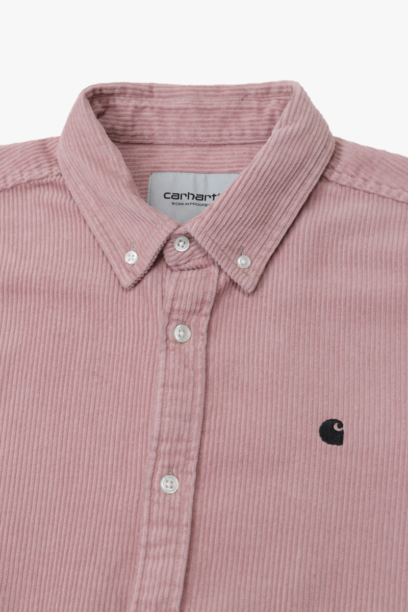 L/s madison cord shirt Pink/black