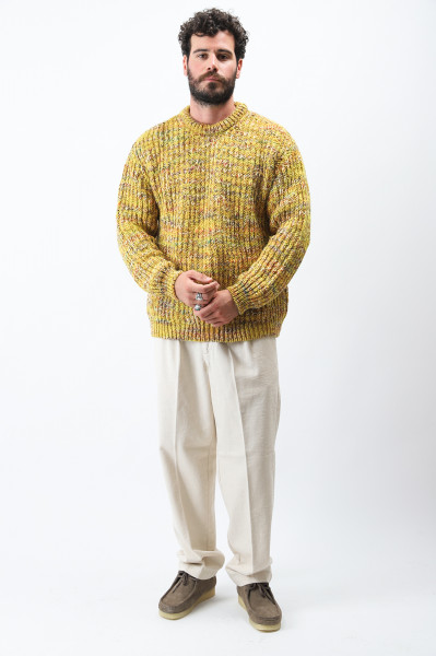 Granny crewneck knit Yellow multi