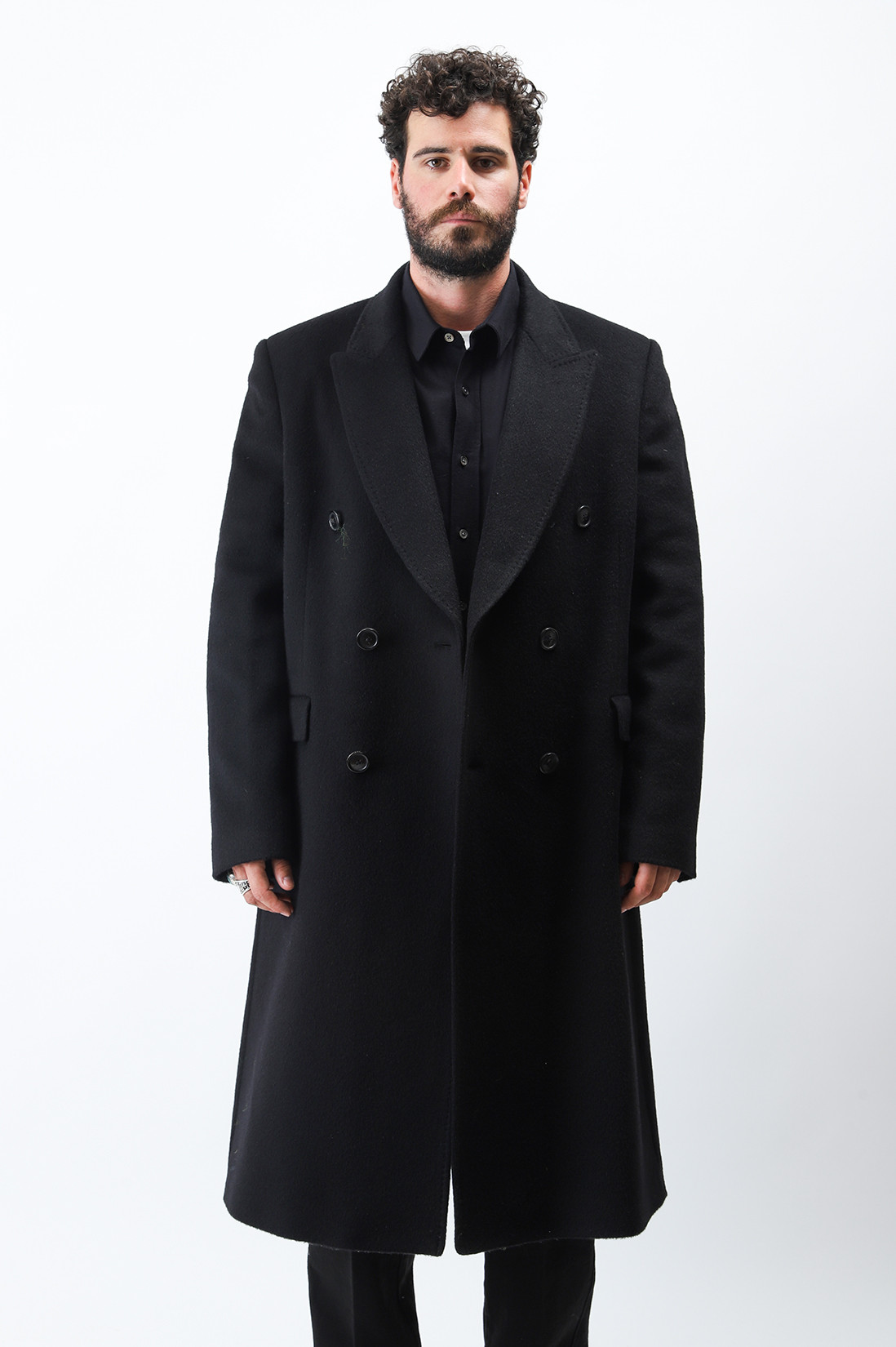 Our legacy Whale coat Black hairy wool - GRADUATE STORE