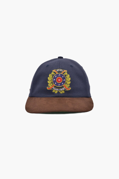 Crest sixpanel hat Navy/brown