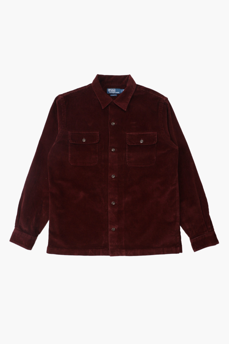 Classic fit overshirt cord Wine