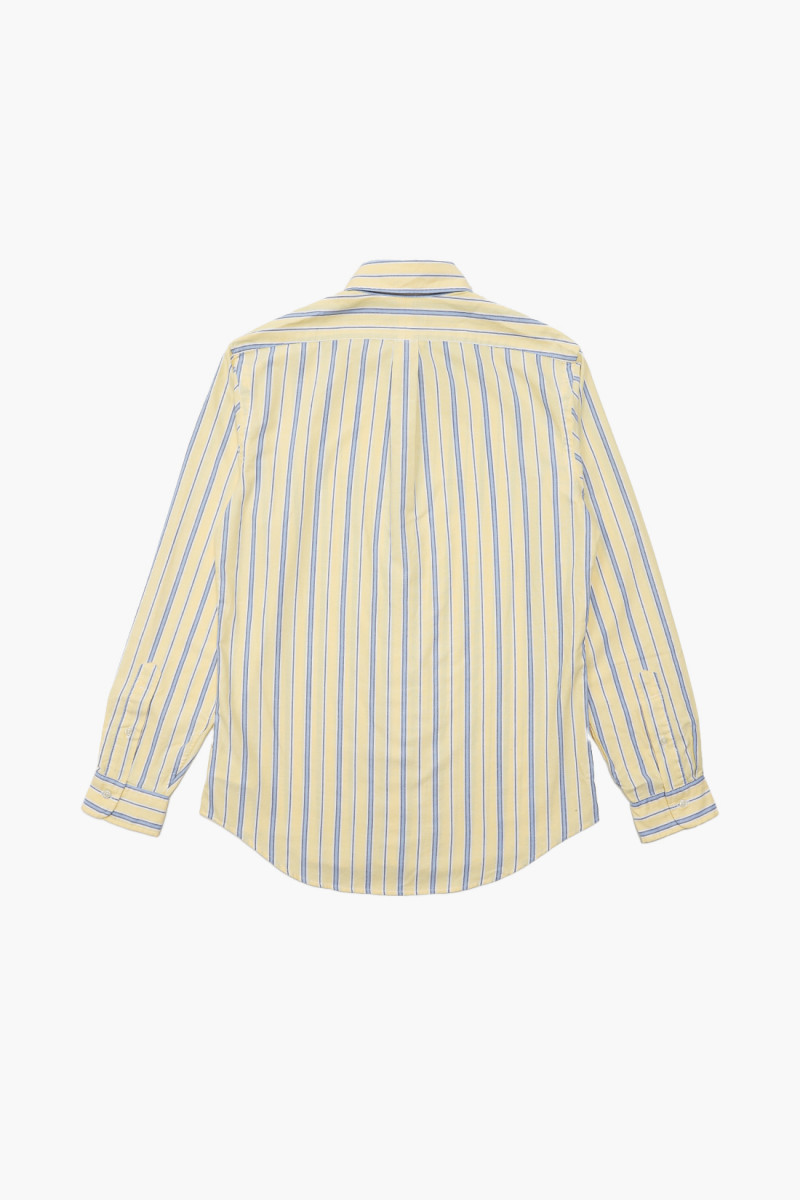 Custom fit oxford stripe shirt Yellow/blue