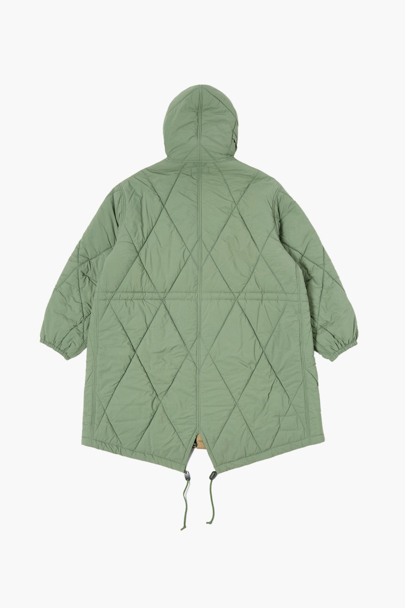 Diamond quilt jacket nylon Green