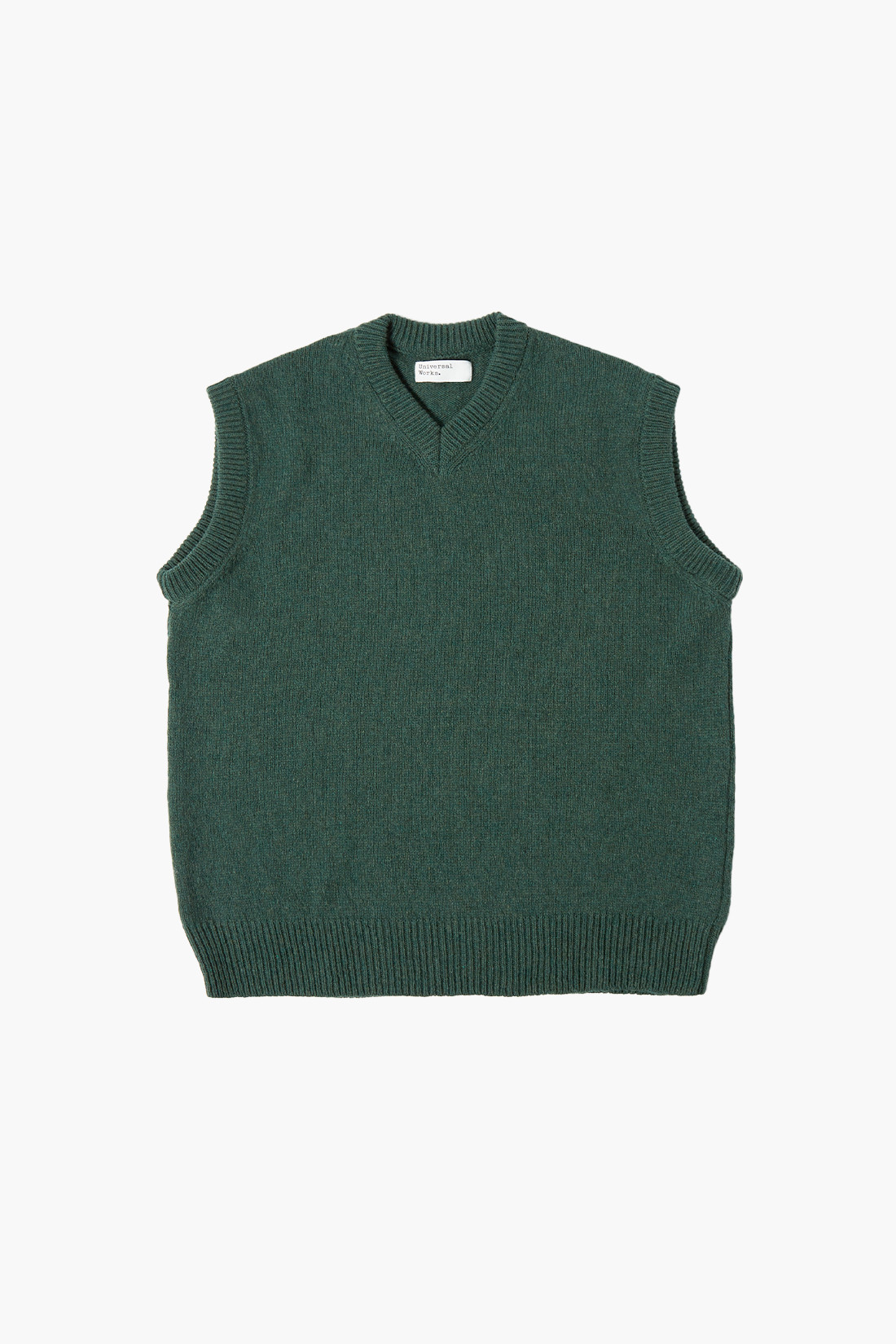 Universal works Sweater vest eco wool Olive - GRADUATE STORE | FR