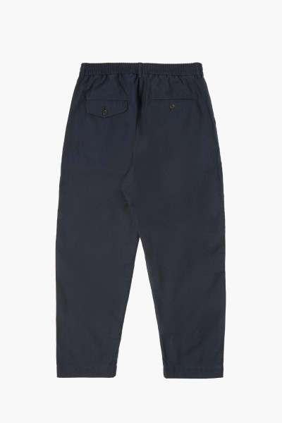Universal works Pleated trackpant winter twill Navy - GRADUATE ...