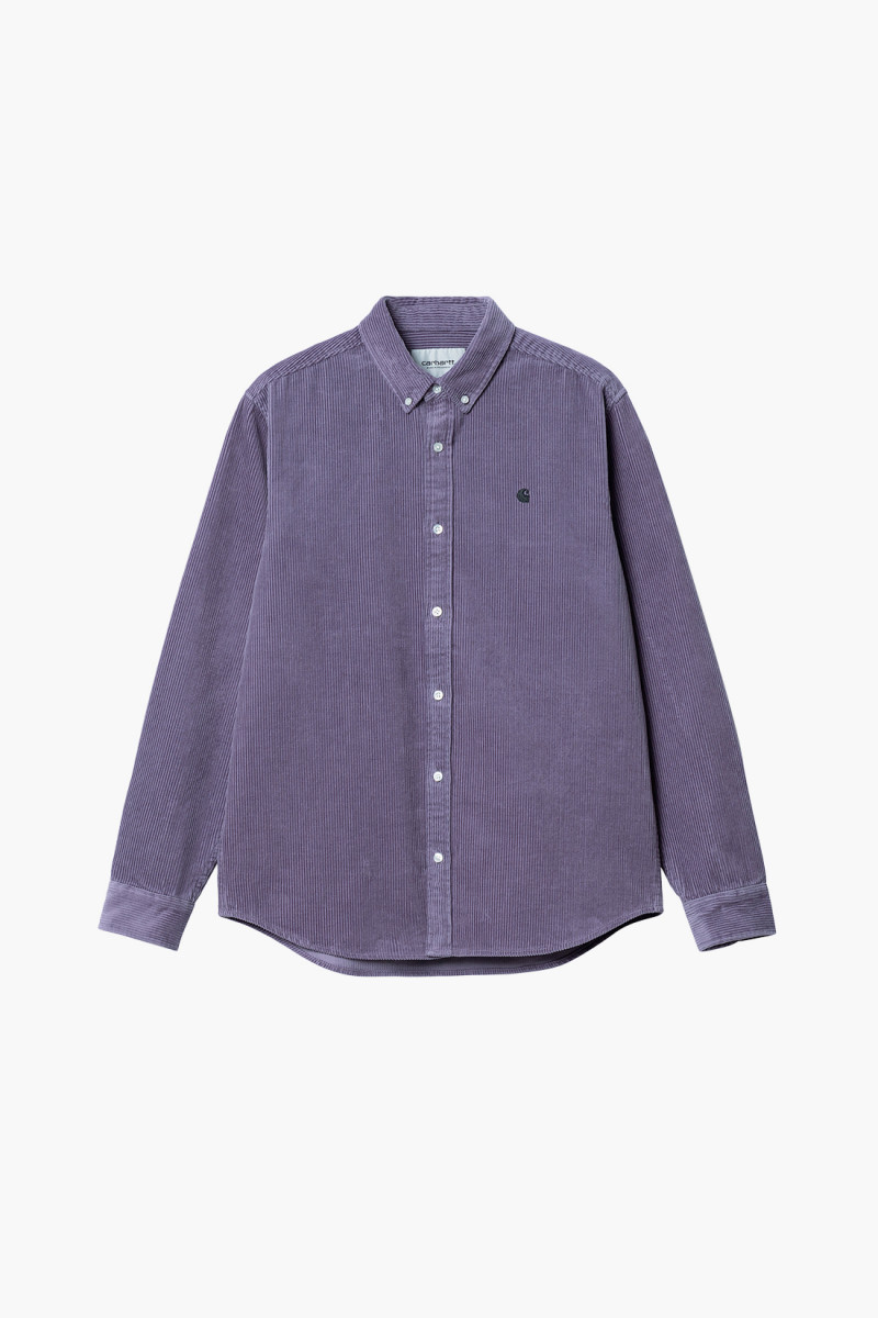 L/s madison cord shirt Glassy purple
