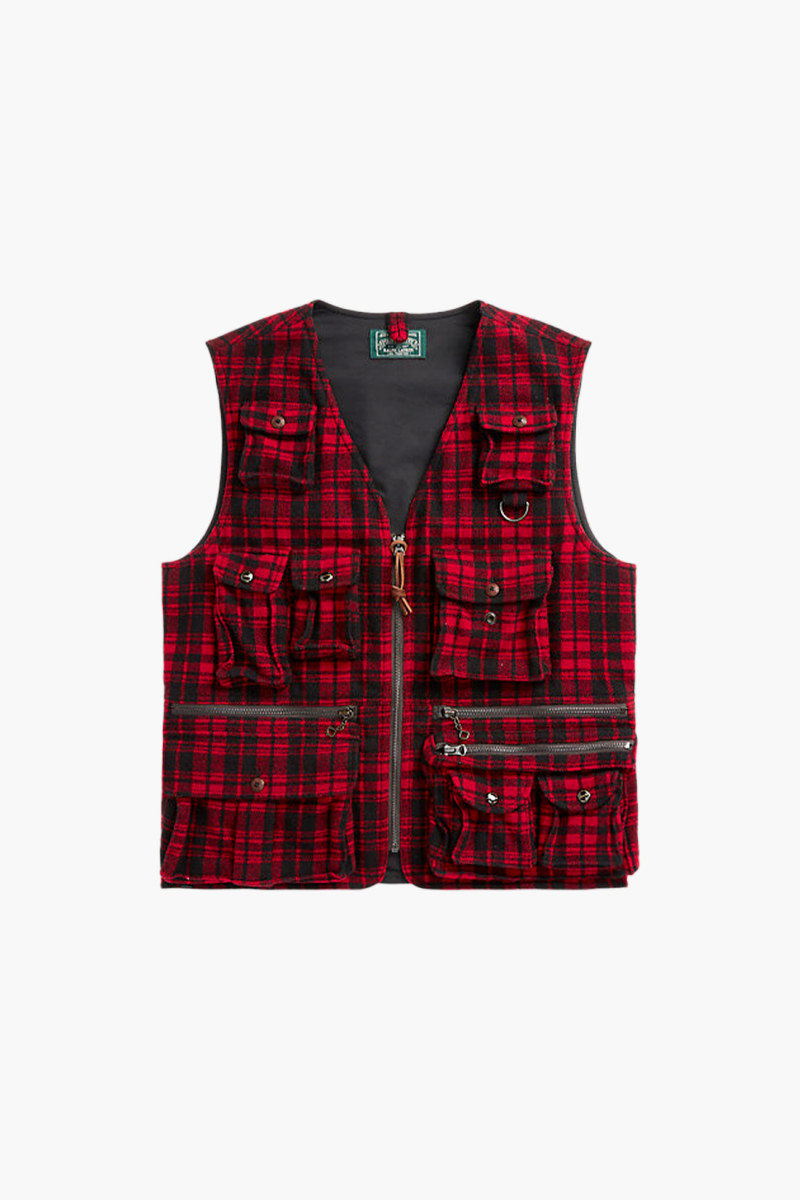 Outdoor wool lined vest Red buffalo