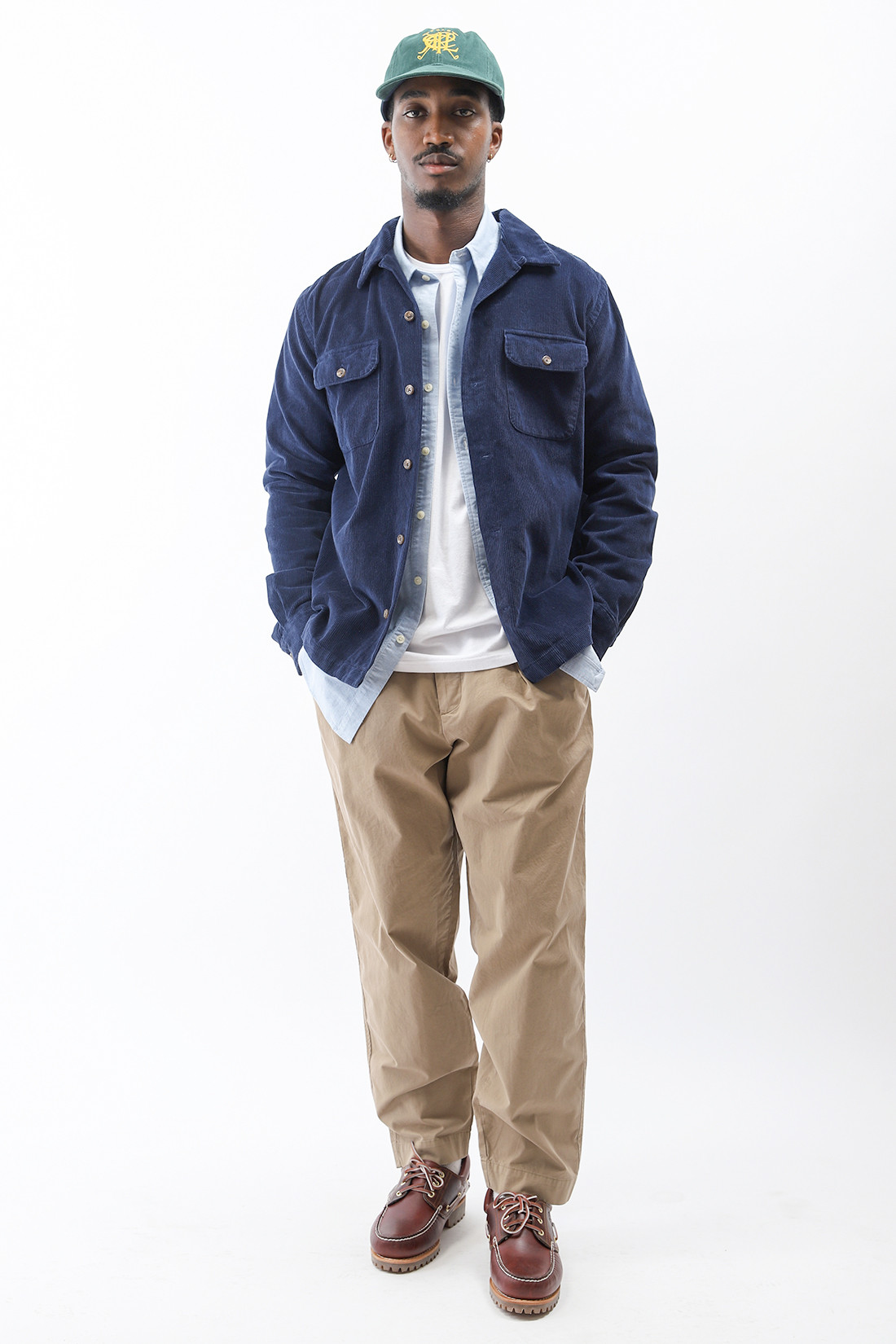 Classic fit overshirt cord Navy