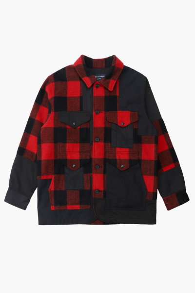 Comme des garcons homme Hl-j019-051 wool check jacket Buffalo check ...