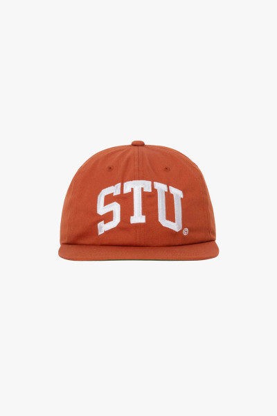 Stussy Stu arch strapback cap Orange - GRADUATE STORE