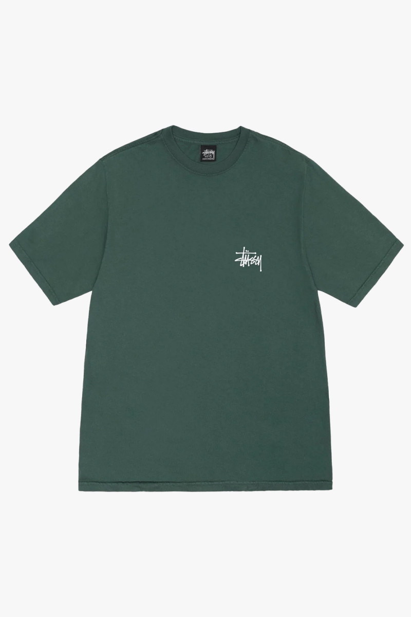 Basic stussy pig. dyed tee Forest