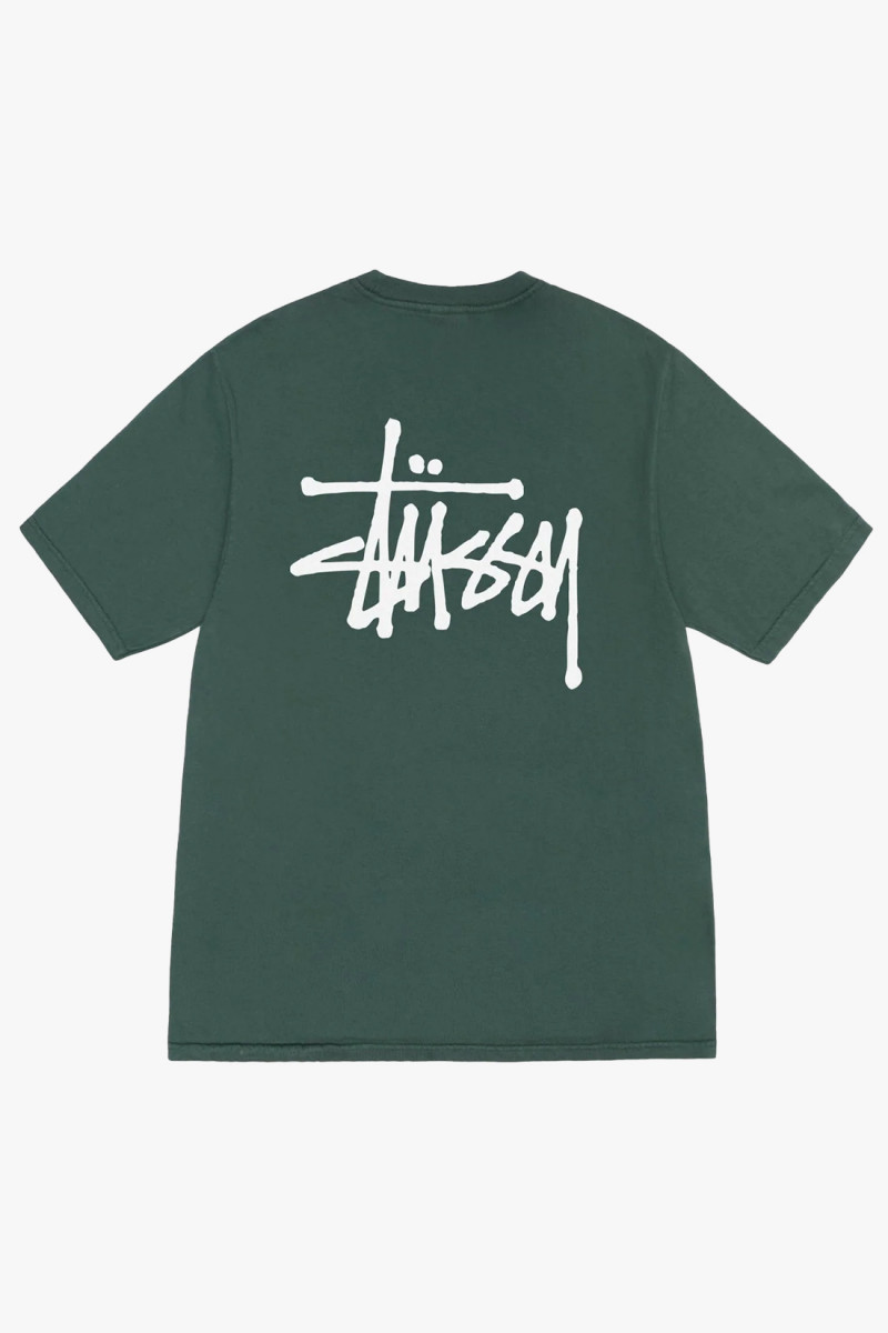 Basic stussy pig. dyed tee Forest