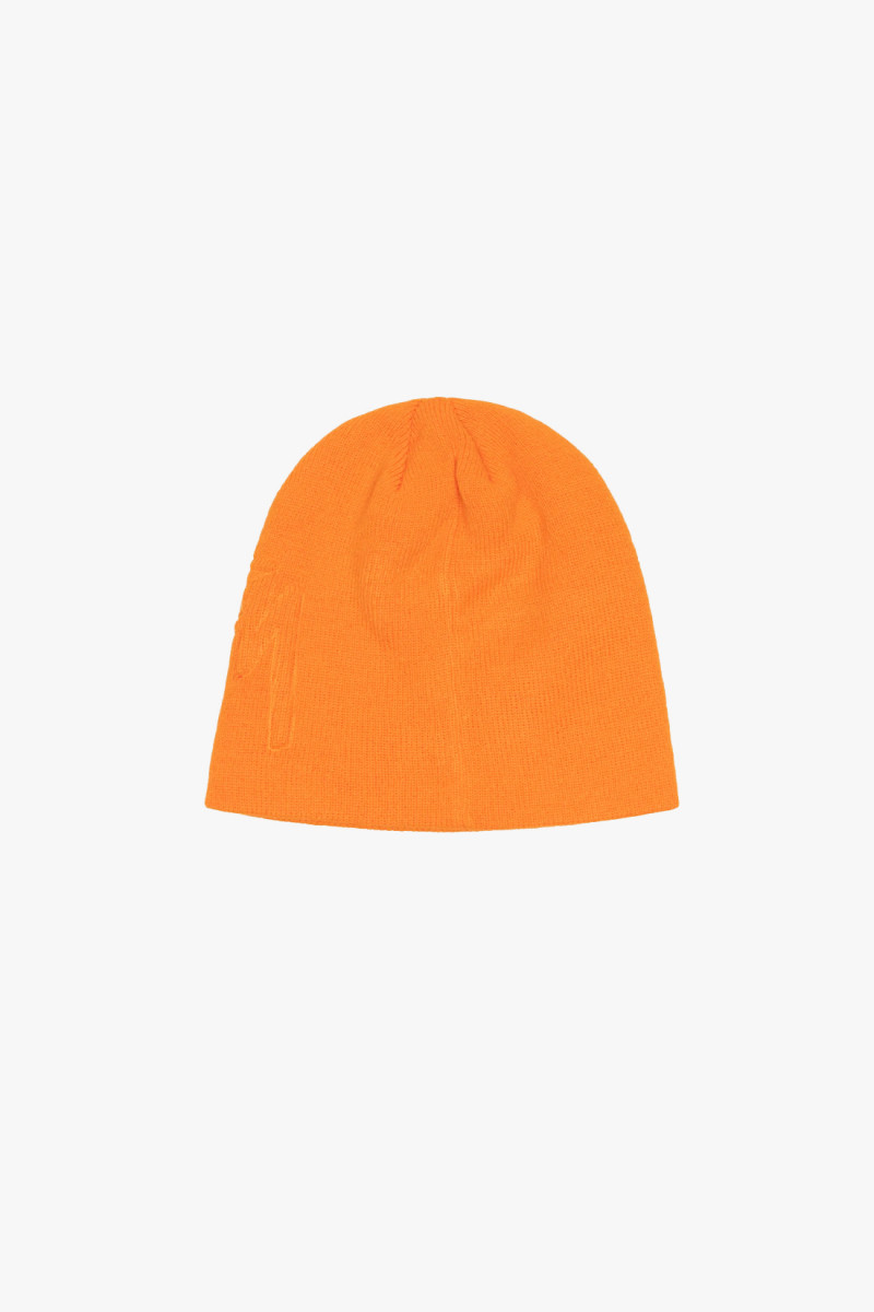 Embossed smooth stock skullcap Orange
