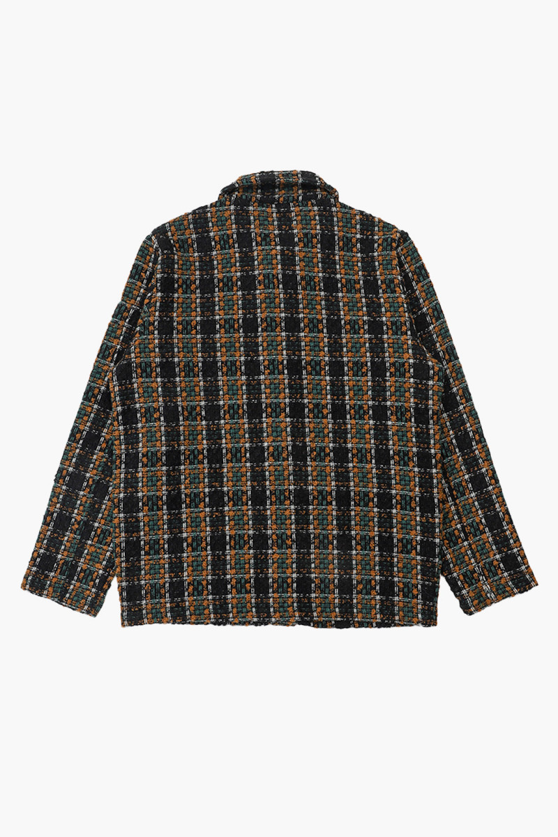 Coverall wool mix jacket Crazy check charcoal
