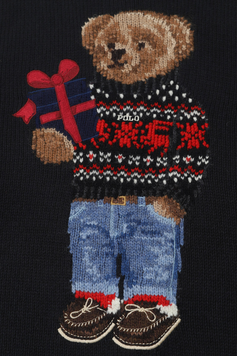 Polo bear holiday pullover Black