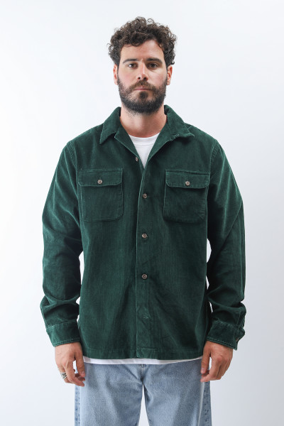Polo ralph lauren Classic fit overshirt cord College green - ...