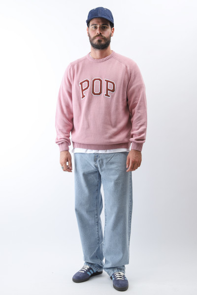 Arch knitted crewneck Mesa rose/fired bric
