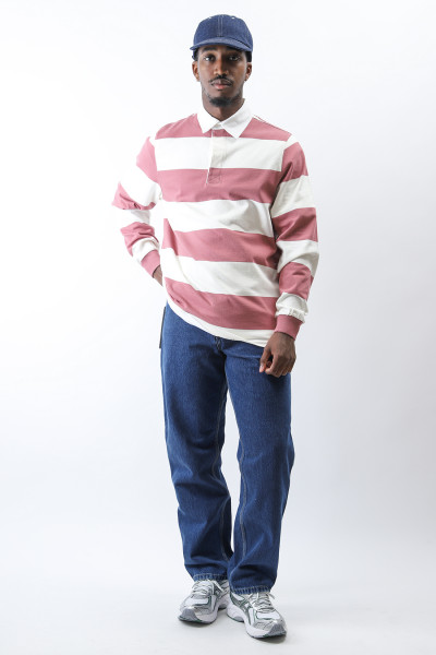 Striped rugby polo Mesa rose