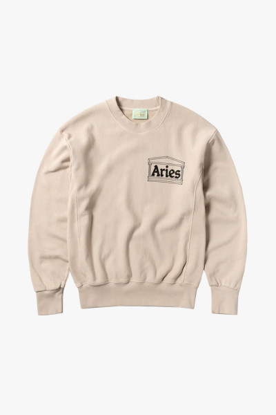 Aries Premium temple sweatshirt Sand - GRADUATE STORE