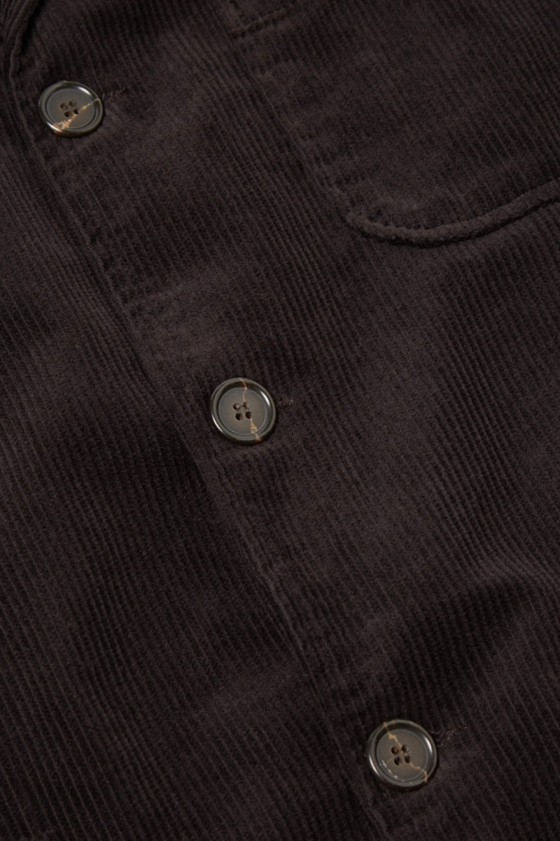 Three button jacket cord Licorice
