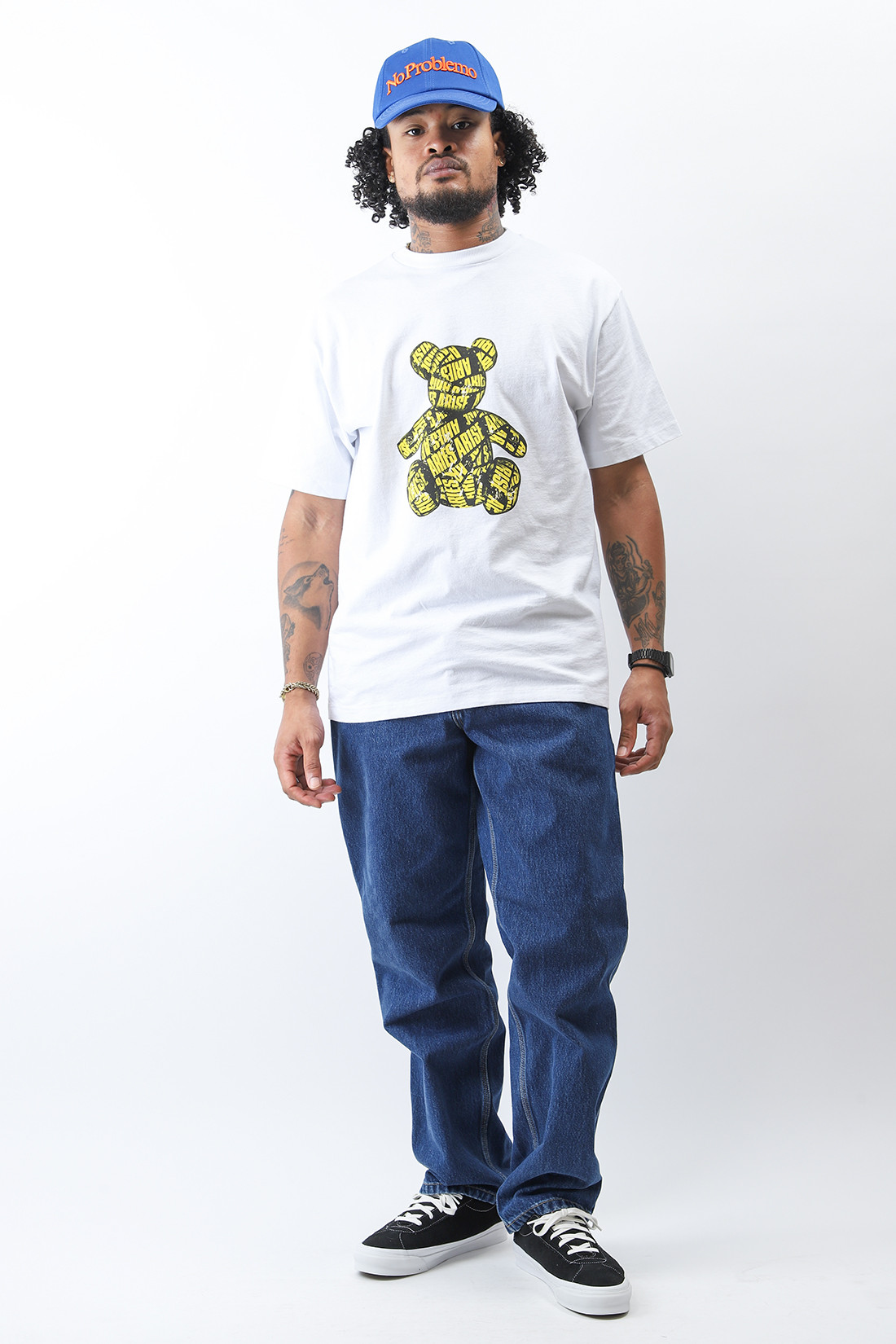 Taped teddy ss tee White