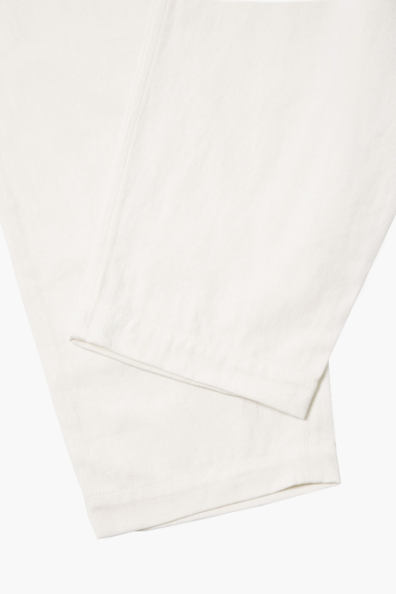 Pleated trackpant winter twill White