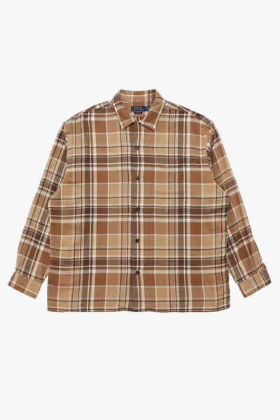 Polo ralph lauren Classic fit flannel shirt Brown multi - GRADUATE ...