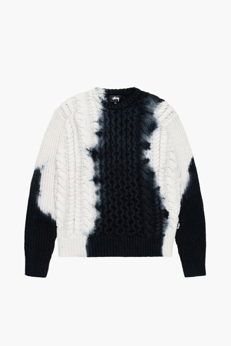 Tie dye fisherman sweater Black