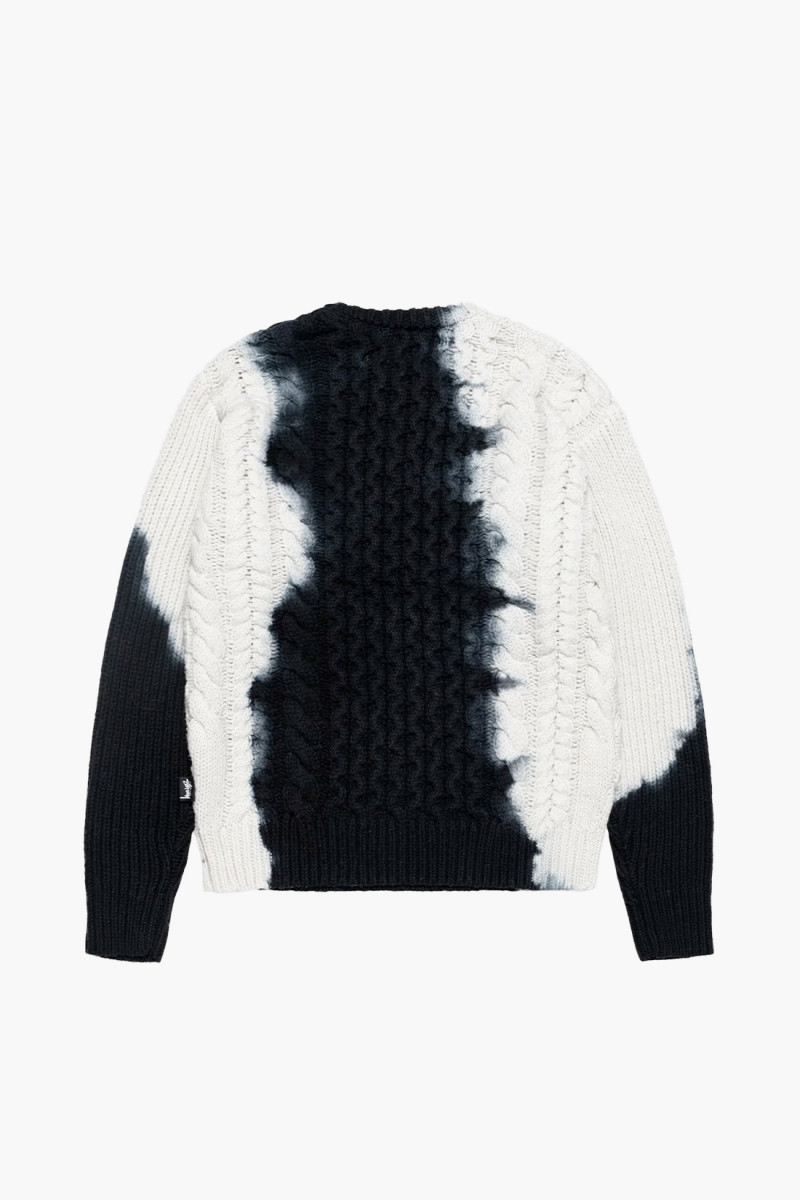 Tie dye fisherman sweater Black
